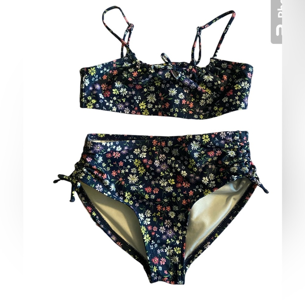 Old Navy high waist floral bikini girls size 8